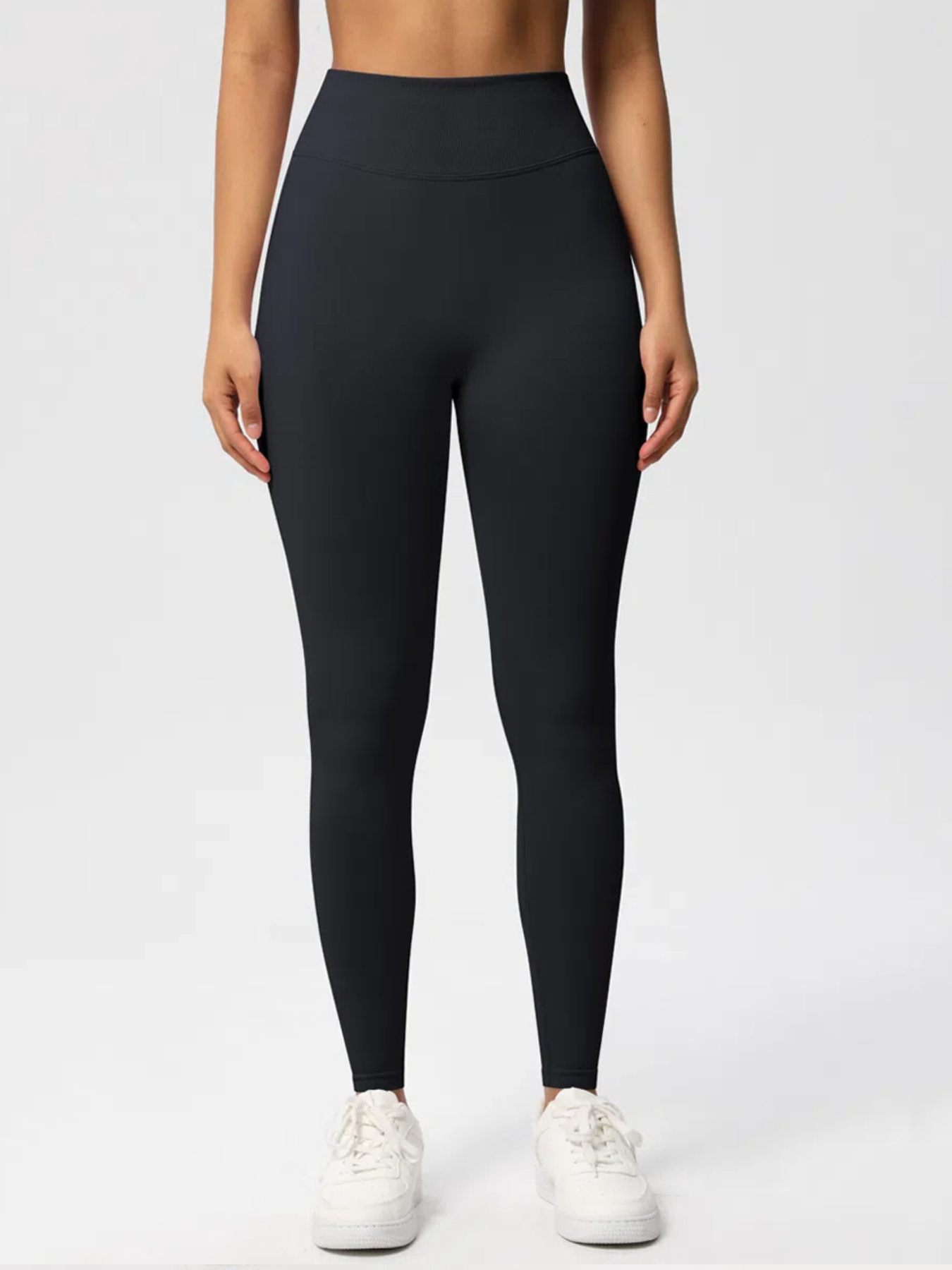 Sexy High Elastic Women's Solid Tights High Waist Workout Yoga Leggings, Scrunch Butt Lifting Elastic Pants, Tummy Control Butt Lifting Workout Yoga Athletic Pants - Image 4