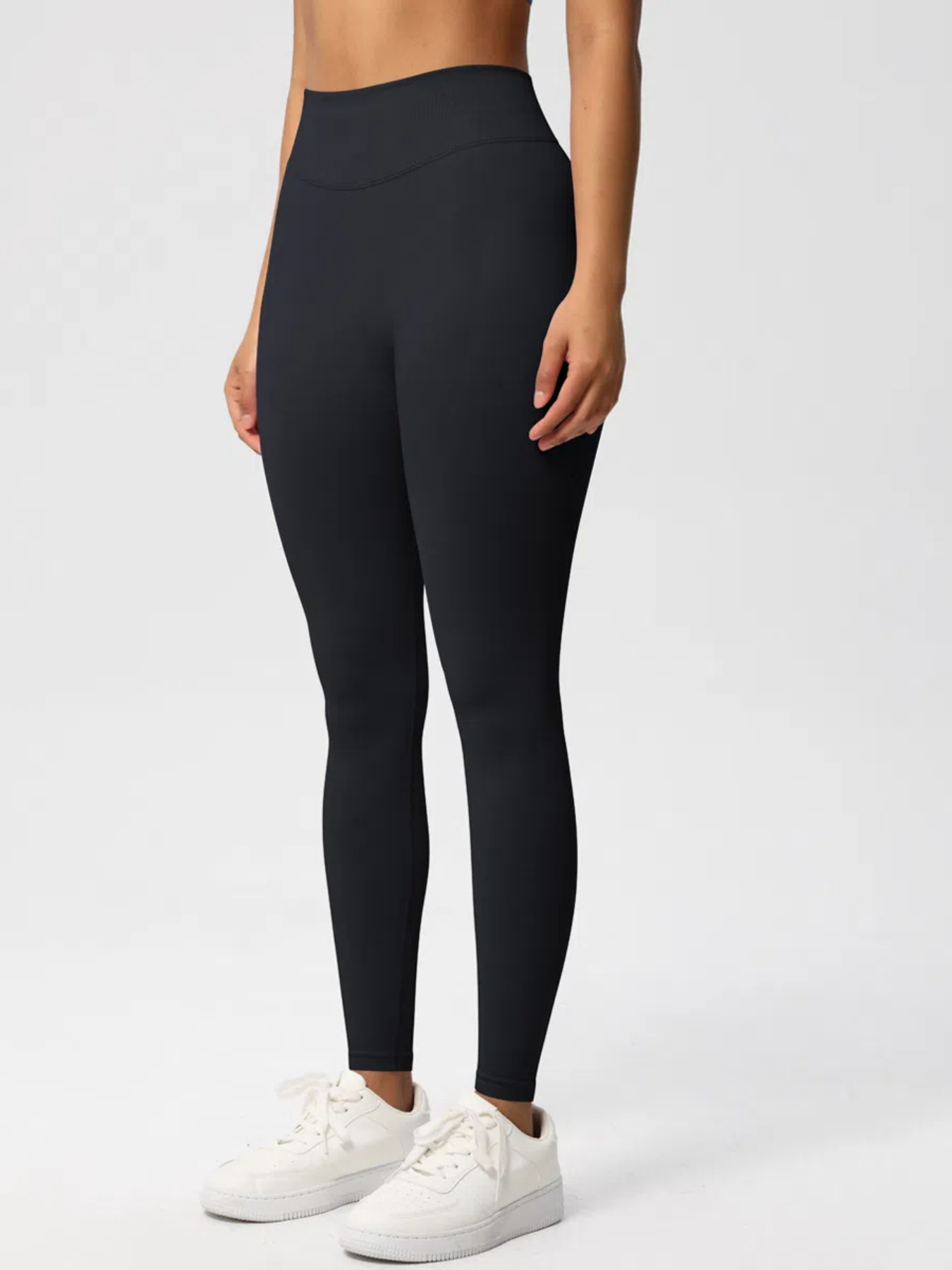 Sexy High Elastic Women's Solid Tights High Waist Workout Yoga Leggings, Scrunch Butt Lifting Elastic Pants, Tummy Control Butt Lifting Workout Yoga Athletic Pants - Image 8